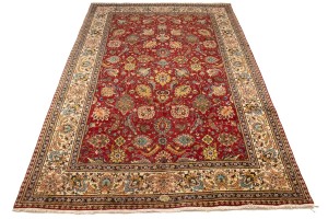 Semi Antique Red Traditional 10X15 Tabriz Persian Rug