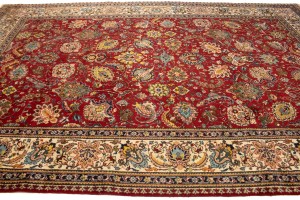 Semi Antique Red Traditional 10X15 Tabriz Persian Rug