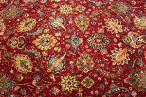 Semi Antique Red Traditional 10X15 Tabriz Persian Rug