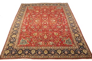 Semi Antique Red Traditional 11'5X14 Tabriz Persian Rug