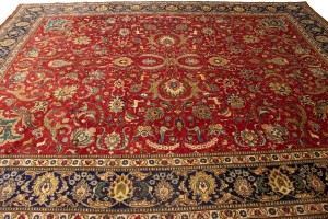 Semi Antique Red Traditional 11'5X14 Tabriz Persian Rug