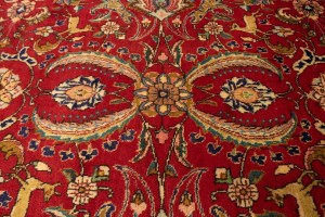 Semi Antique Red Traditional 11'5X14 Tabriz Persian Rug