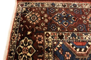 Semi Antique Rusty Red Floral 11X13 Bakhtiari Persian Rug