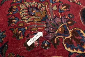 Antique Red Traditional 10'5X16'7 Mashad Persian Rug