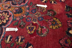 Antique Red Traditional 10'5X16'7 Mashad Persian Rug