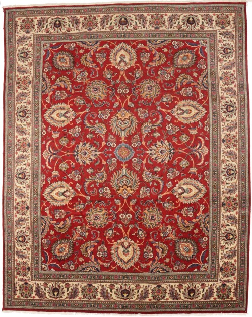 Semi Antique Red Traditional 12X15 Tabriz Persian Rug