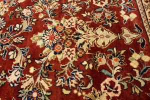 Semi Antique Maroon Red Traditional 10'5X17 Mahal Persian Rug