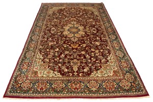 Semi Antique Maroon Red Traditional 10'5X17 Mahal Persian Rug