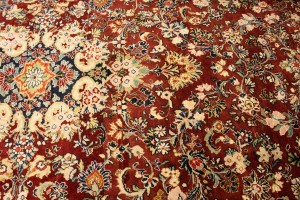 Semi Antique Maroon Red Traditional 10'5X17 Mahal Persian Rug