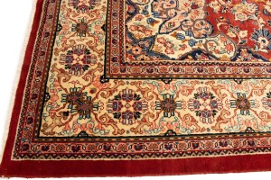 Semi Antique Red Floral 10X16 Mahal Persian Rug