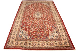 Semi Antique Red Floral 10X16 Mahal Persian Rug