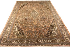 Antique Peach Orange Tribal 11X15 Hamedan Persian Rug