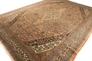 Antique Peach Orange Tribal 11X15 Hamedan Persian Rug