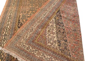 Antique Peach Orange Tribal 11X15 Hamedan Persian Rug
