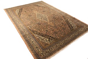 Antique Peach Orange Tribal 11X15 Hamedan Persian Rug