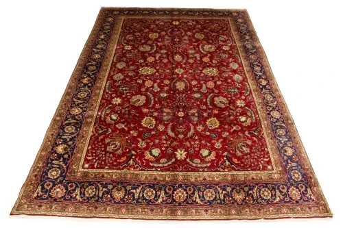Vintage Red Traditional 10X14'5 Tabriz Persian Rug