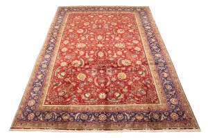 Vintage Red Traditional 10X14'5 Tabriz Persian Rug