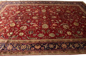Vintage Red Traditional 10X14'5 Tabriz Persian Rug