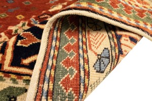 Rusty Red Geometric 6X7 Kazak Pakistan Rug