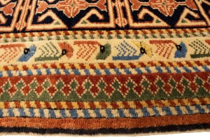 Rusty Red Geometric 6X7 Kazak Pakistan Rug