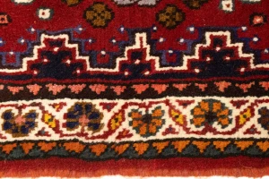 Red Tribal 3'4X4'8 Shiraz Persian Rug