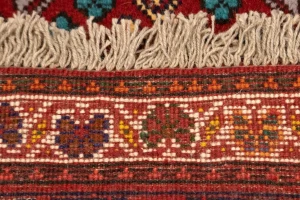 Red Tribal 3'4X4'8 Shiraz Persian Rug