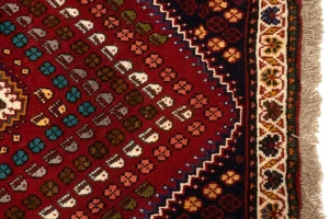 Red Tribal 3'4X4'8 Shiraz Persian Rug