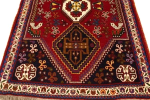 Red Tribal 3'5X5 Shiraz Persian Rug