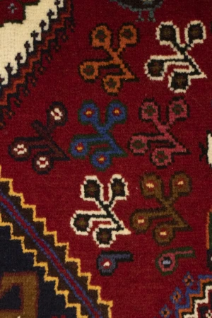 Red Tribal 3'5X5 Shiraz Persian Rug
