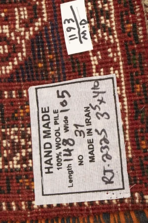 Red Tribal 3'5X5 Shiraz Persian Rug