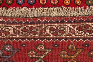 Red Tribal 3'6X4'3 Shiraz Persian Rug