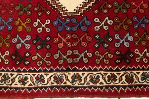 Red Tribal 3'6X4'3 Shiraz Persian Rug