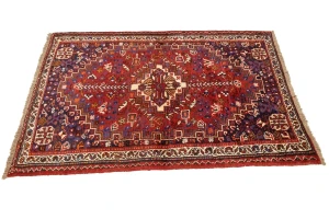 Red Tribal 3'4X5 Shiraz Persian Rug