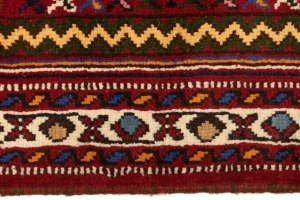 Red Tribal 3'5X5 Shiraz Persian Rug