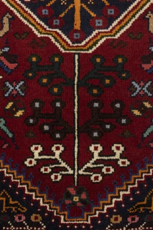 Red Tribal 3'5X5 Shiraz Persian Rug