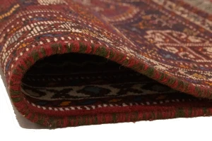 Red Tribal 3'5X5 Shiraz Persian Rug