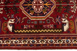 Red Tribal 3'5X5 Shiraz Persian Rug