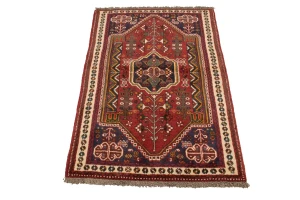 Red Tribal 3X5 Shiraz Persian Rug