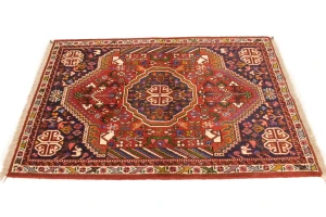 Red Tribal 3X5 Shiraz Persian Rug