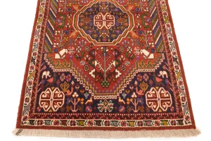 Red Tribal 3X5 Shiraz Persian Rug
