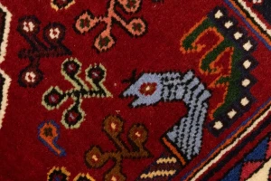 Red Tribal 3'5X5 Shiraz Persian Rug