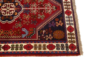 Red Tribal 3'5X5 Shiraz Persian Rug