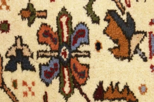 Cream 5X7 Geometric Tribal Vintage Oriental Persian Rug