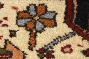 Cream 5X7 Geometric Tribal Vintage Oriental Persian Rug