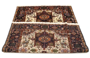 Cream 5X7 Geometric Tribal Vintage Oriental Persian Rug