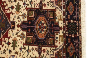Cream 5X7 Geometric Tribal Vintage Oriental Persian Rug