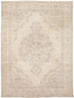 Muted Color Floral 10X13 Antique Distressed Oriental Rug