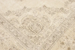 Muted Color Floral 10X13 Antique Distressed Oriental Rug