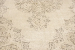 Muted Color Floral 10X13 Antique Distressed Oriental Rug
