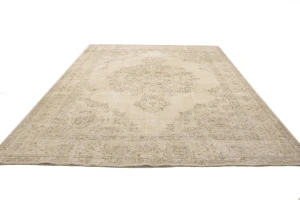 Muted Color Floral 10X13 Antique Distressed Oriental Rug